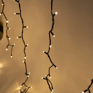 5m w 2m Drops Golden Warm White Icicle Fairy Lights - Self Pick-up - Event Fairy Light Hire Brisbane