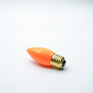 Festoon E27 C35 Tear Drop Coloured Double Filament - Tangerine Orange