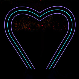 GIANT Heart NEON Multi-Colour w Stands