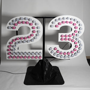 GIANT "23" w Stand DOUBLE BULB - Multi-Colour Options