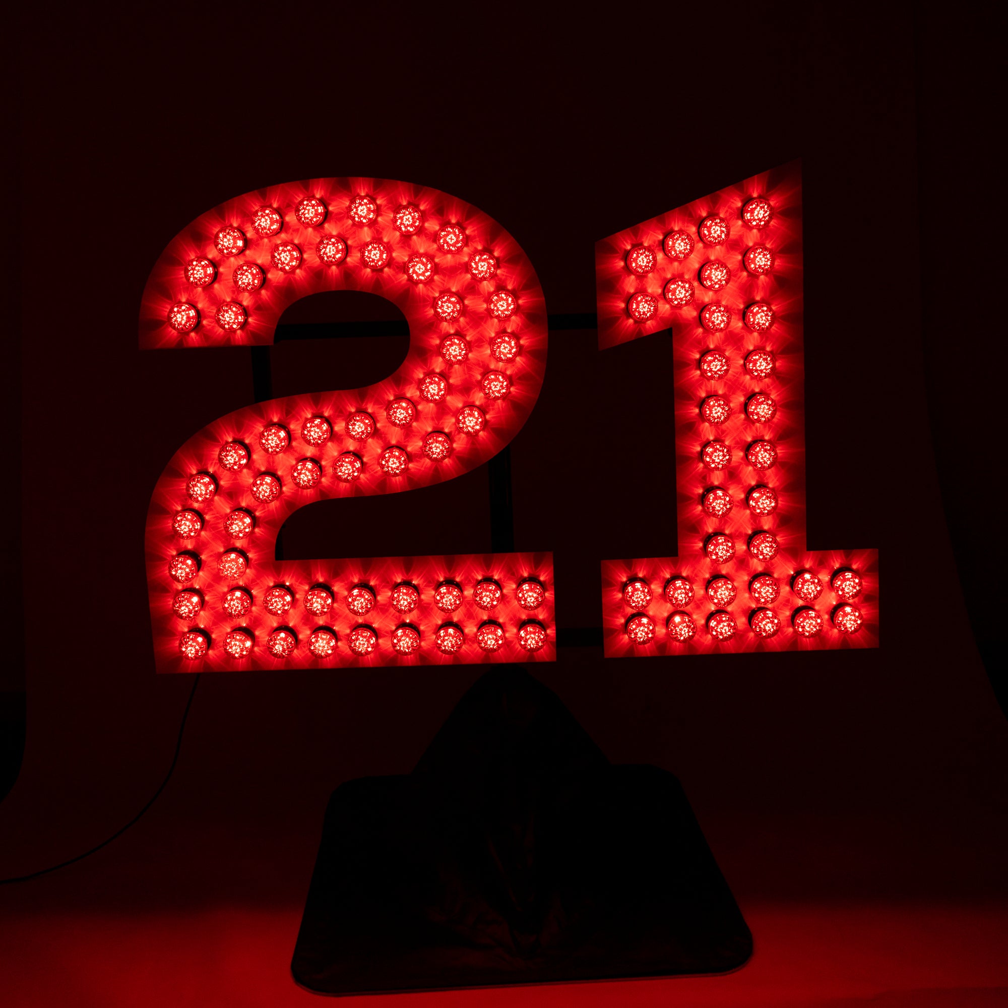 GIANT "21" w Stand DOUBLE BULB - Multi-Colour Options