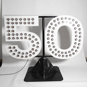 GIANT "50" w Stand DOUBLE BULB - Multi-Colour Options