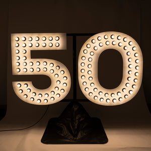 GIANT "50" w Stand DOUBLE BULB - Multi-Colour Options