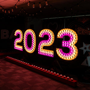 GIANT "2024" w Stands COMBO DOUBLE BULB - Multi-Colour Options