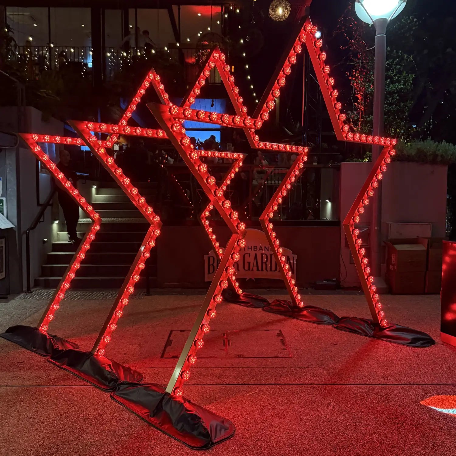 Lighting Up Southbank: Custom Star Arches for a Major Airline Event