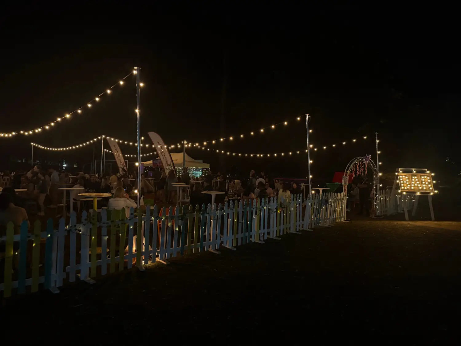 Festoon Lighting at West End Winter Solstice Markets