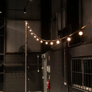 3.5m Festoon Pole and Stand (set of 5) - Festoon Lighting Hire Brisbane