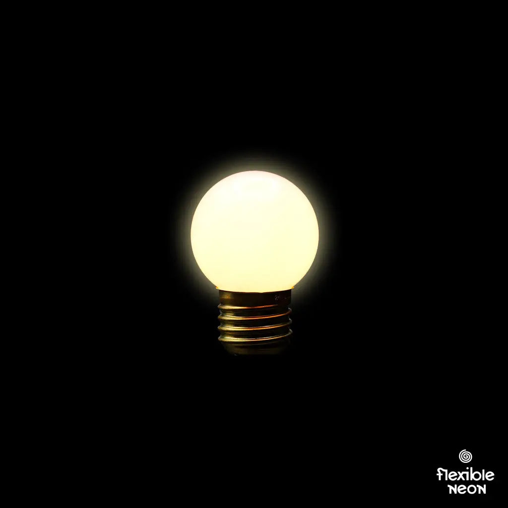 E27 Festoon Warm White Milky Double Filament Bulb - Festoon Lighting Hire Brisbane