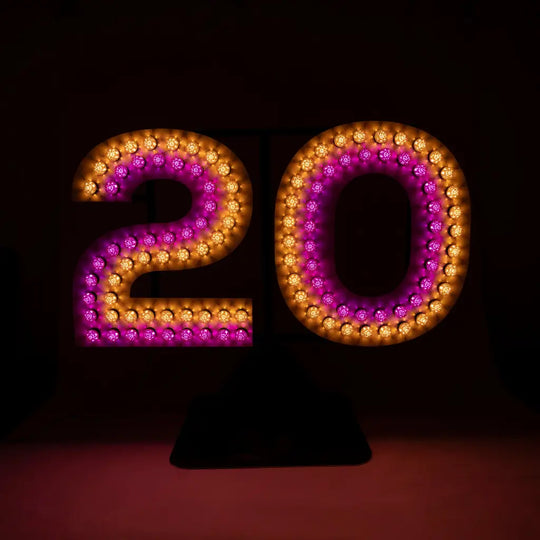 GIANT 20 Sign Double Bulbed