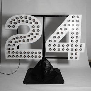 GIANT 24 Sign Double Bulbed - Birthday Sign Hire Brisbane
