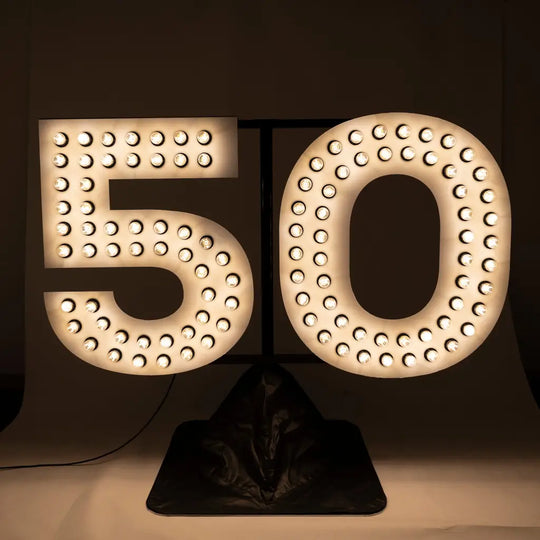 GIANT 50 Sign Double Bulbed