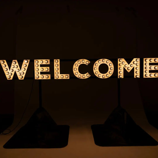 GIANT WELCOME Sign Bulbed