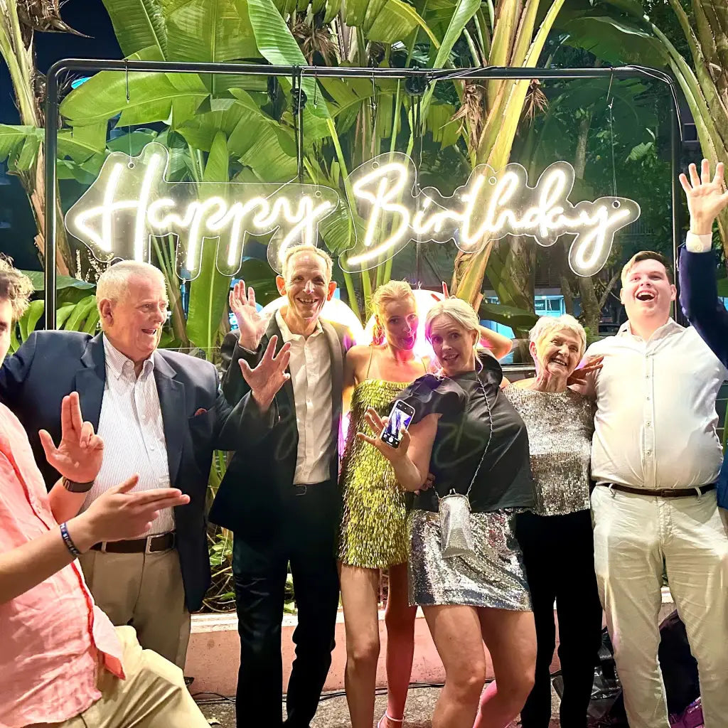 Happy Birthday Neon Sign - Birthday Neon Sign Hire Brisbane