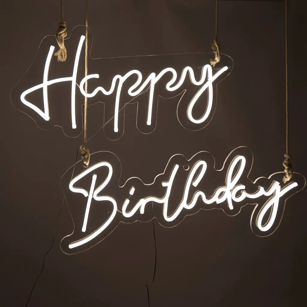 Happy Birthday Neon Sign - Birthday Neon Sign Hire Brisbane