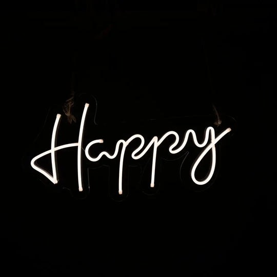 Happy Neon Sign