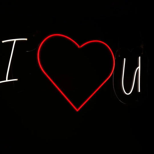I and U Neon Sign