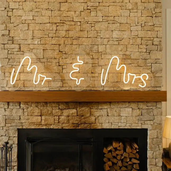 Mrs & Mr Neon Sign - Wedding Neon Sign Hire Brisbane