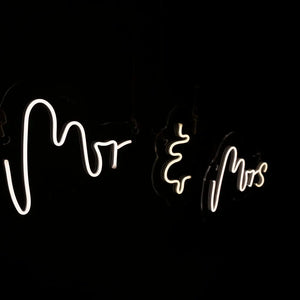 Mrs & Mr Neon Sign - Wedding Neon Sign Hire Brisbane
