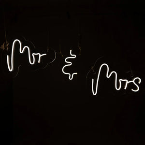 Mrs & Mr Neon Sign - Wedding Neon Sign Hire Brisbane