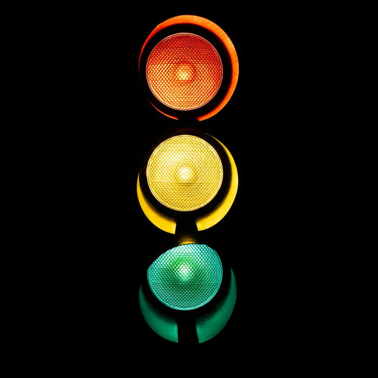 Brisbane Traffic Light Stand with Vivid Red Amber Green LEDs