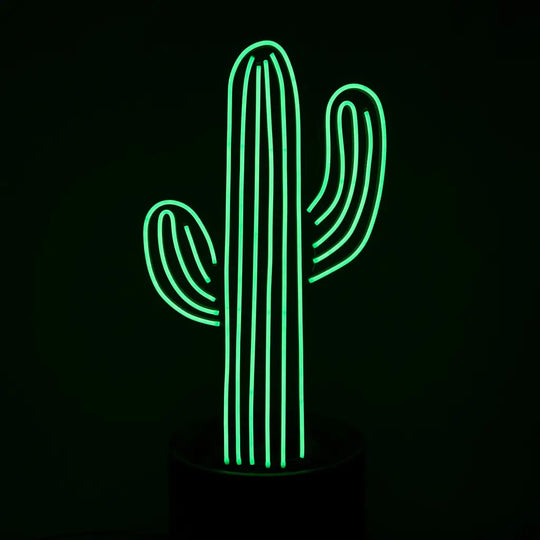 X-Large Green Cactus In Pot Neon